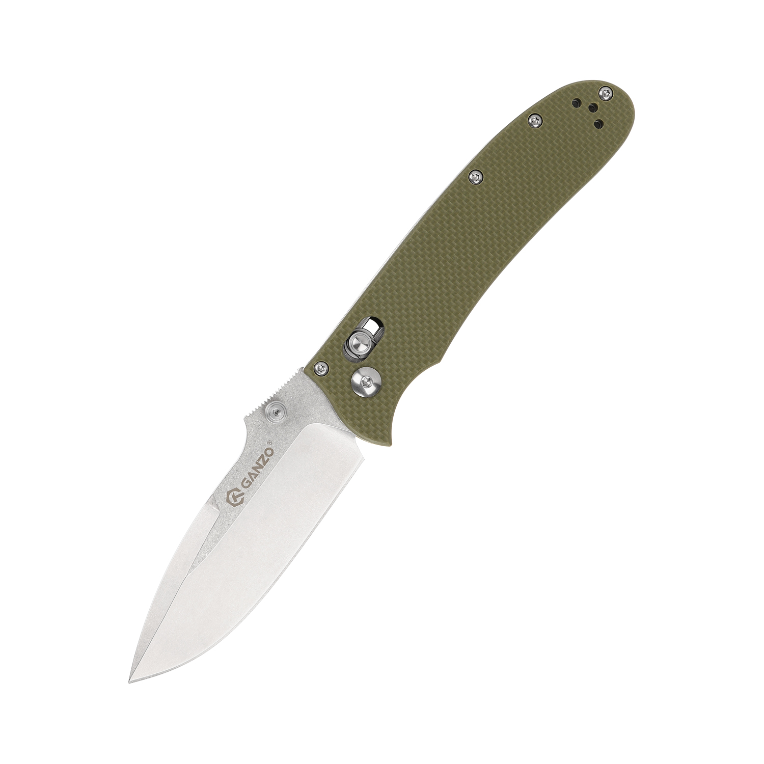 1-37 Ніж складаний туристичний Ganzo D704 (8.5 см) D2 / G10 зелений - Зображення 1