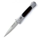 Ніж складаний туристичний Ganzo G707 (8.5 см) 440C / сталь з деревом сірий