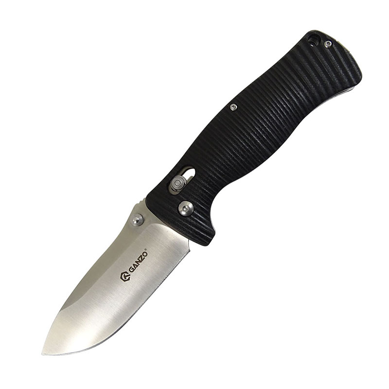 13172.jpg Ніж складаний туристичний Ganzo G720 (9 см) 440C / G10 чорний - Зображення 1