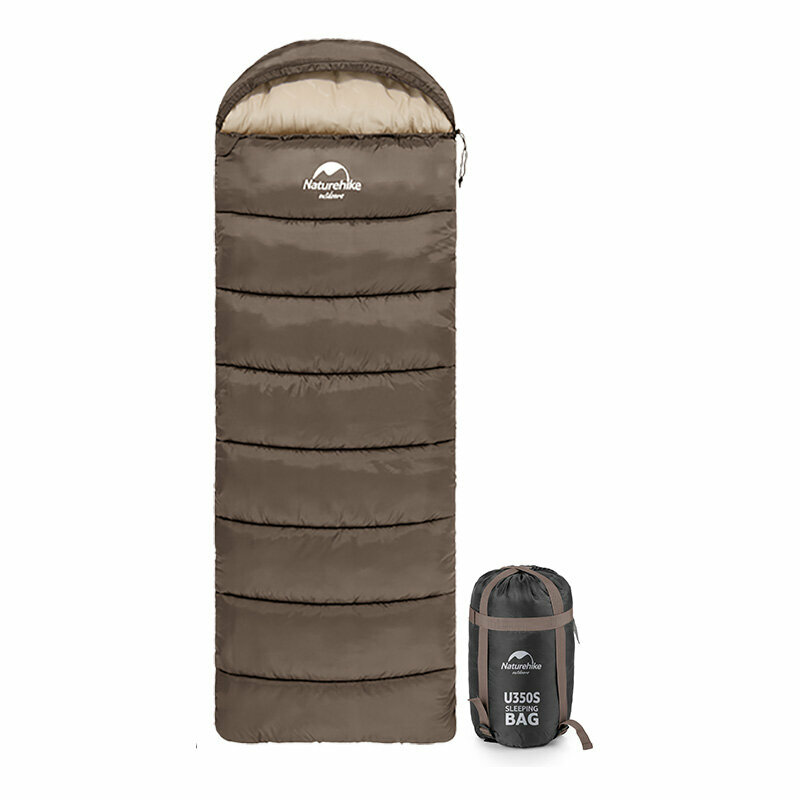 141388.970 Спальник з капюшоном Naturehike U350 NH20MSD07, (1°C), правий, коричневий - Зображення 1