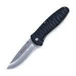 Ніж складаний туристичний Ganzo G6252 (8.9 см) BDR4116 / fiberglass чорний