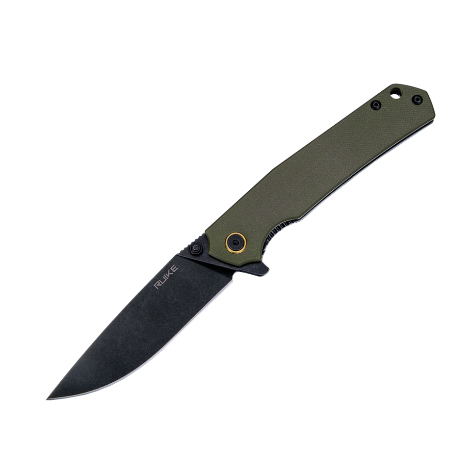 258148.970 Ніж складаний туристичний Ruike P801-G, (8.6 см) 14C28N / G10 оливковий - Зображення 1