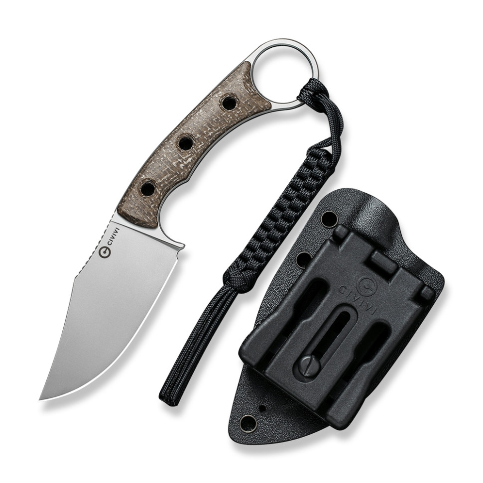 275619.970 Ніж фіксований тактичний Civivi Midwatch, (8.6 см) N690 / Micarta коричневий - Зображення 1