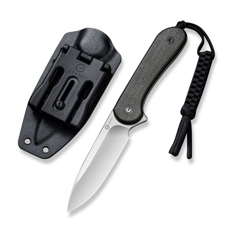 275796.970 Ніж фіксований тактичний Civivi Elementum, (10.1 см) D2 / Micarta чорний - Зображення 1