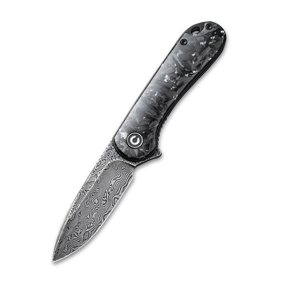 275863.970 Ніж складаний кишеньковий Civivi Elementum, (7.5 см) Damascus / Carbon Fiber - Зображення 1