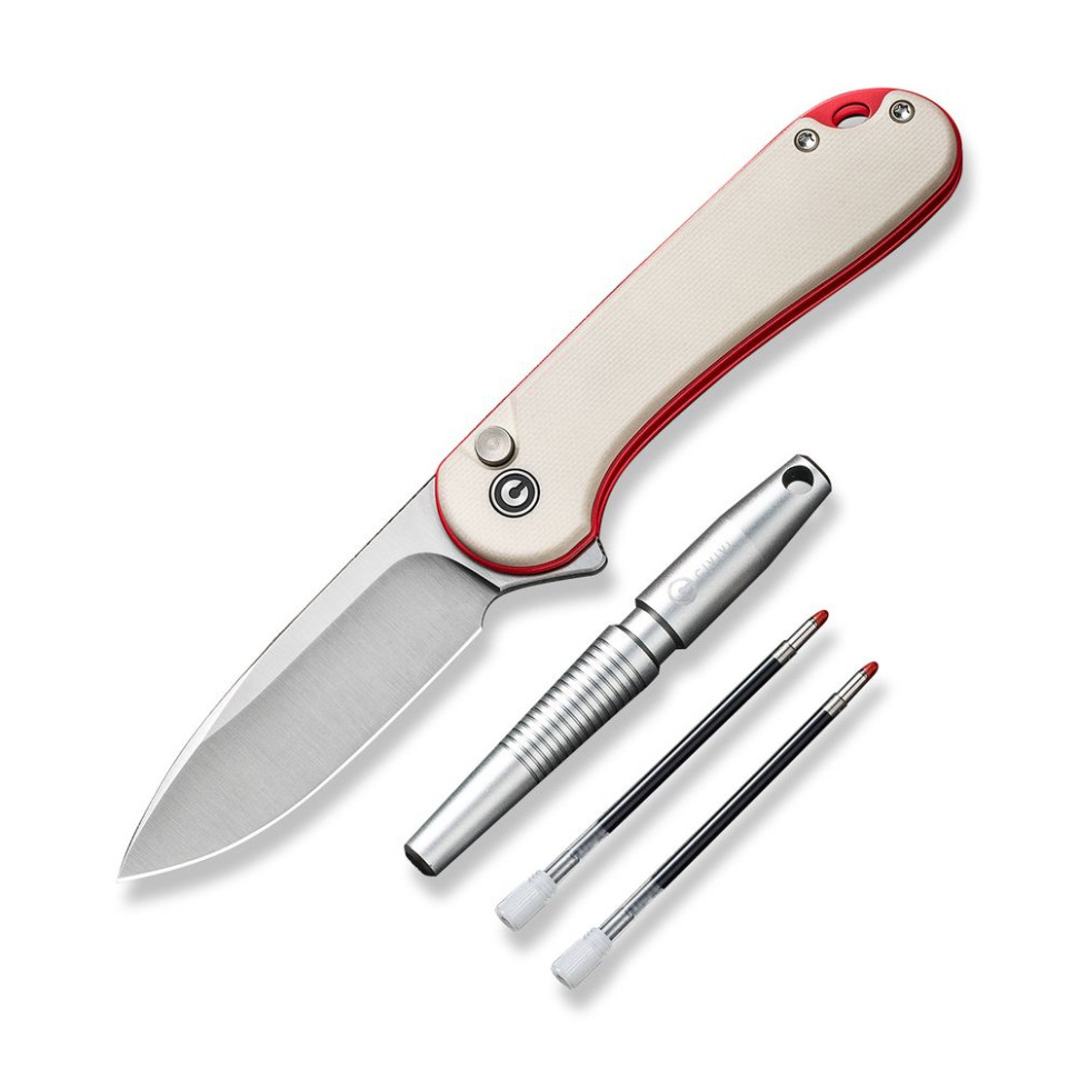 306085.970 Комплект (ніж складаний, ручка) Civivi StellarQuill Pen & Button Lock Elementum II Knife Combo Gift Pack C23049 - Зображення 1