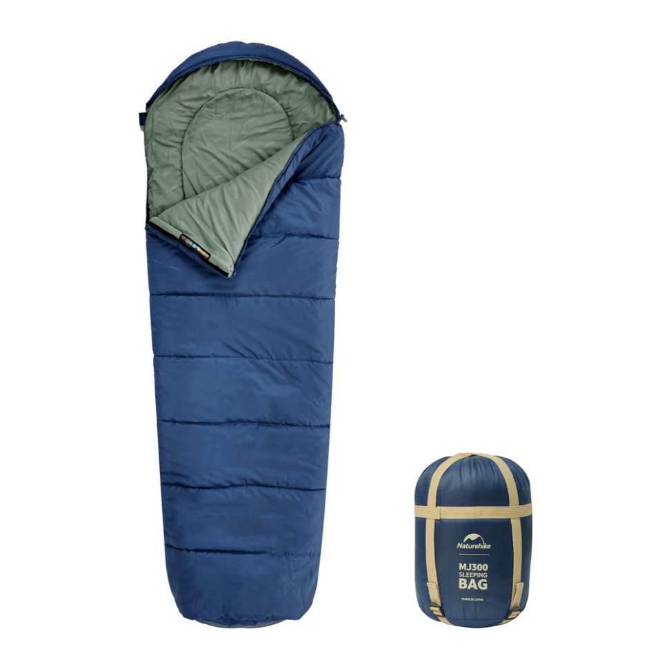 320709.970 Спальник з капюшоном Naturehike MJ300 CNK2300SD014, темно-блакитний - Зображення 1