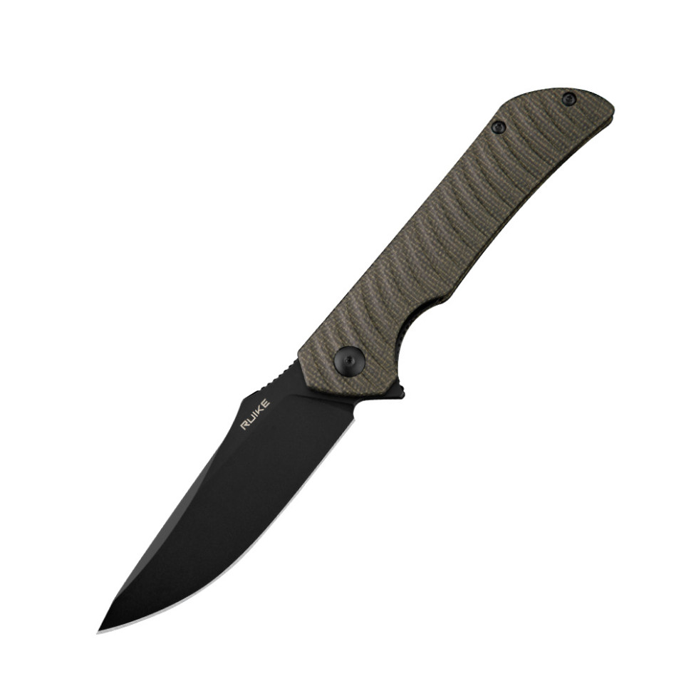 328498.970 Ніж складаний туристичний Ruike P123-MB, (9.2 см) 14C28N / мікарта коричневий - Зображення 1