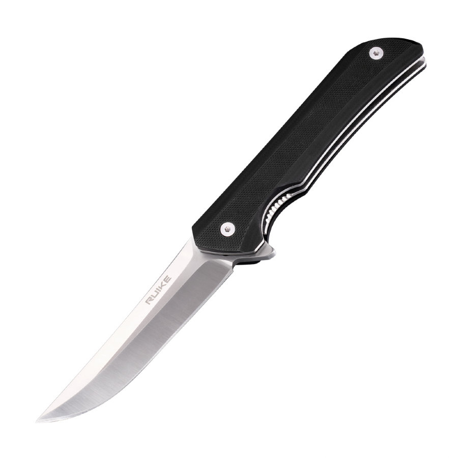 34141.900x0 Ніж складаний туристичний Ruike Hussar P121-B, (9.2 см) 14C28N / G10 чорний - Зображення 1