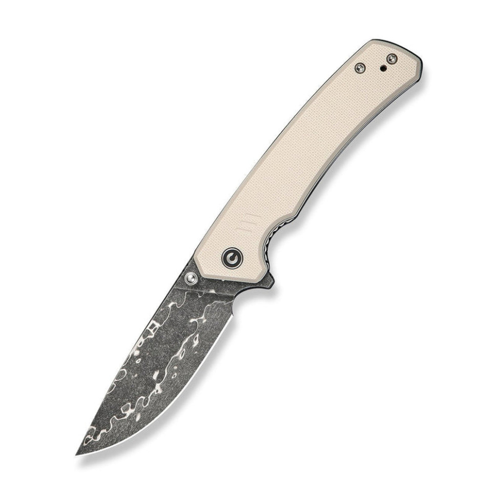 344987.970 Ніж складаний туристичний Civivi Merit, (8.3 см) Damascus / G10 сірий - Зображення 1