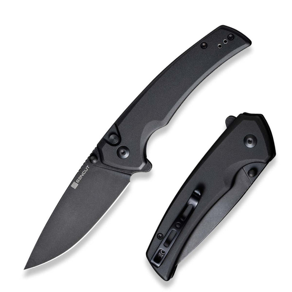 345065.970 Ніж складаний туристичний Sencut Serene, (8.8 см) D2 / Aluminum чорний - Зображення 1