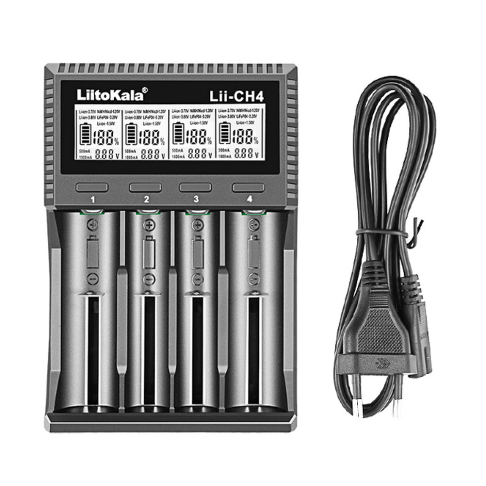 355018.970 Універсальний зарядний пристрій LiitoKala Lii-CH4 5V 2A на 4 канали - Зображення 1