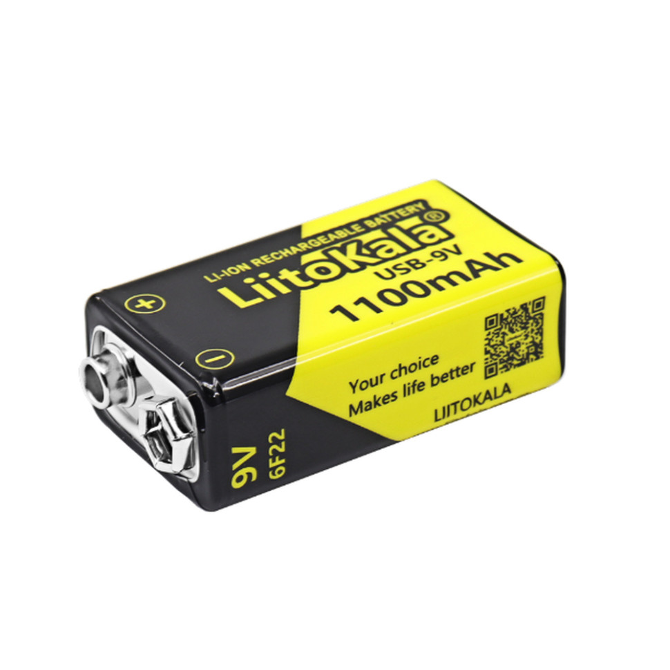 355031.970 USB акумулятор Крона LiitoKala Type C на 1100 мАг 9V - Зображення 1