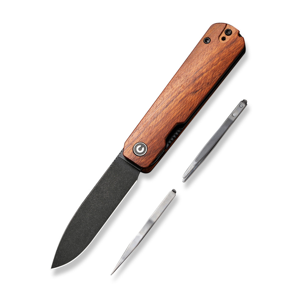 358111.970 Ніж складаний кишеньковий Civivi Sendy, (7.2 см) Nitro-V / Guibourtia Wood - Зображення 1
