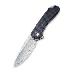 Ніж складаний кишеньковий Civivi Elementum, (7.5 см) Damascus / Carbon Fiber & G10