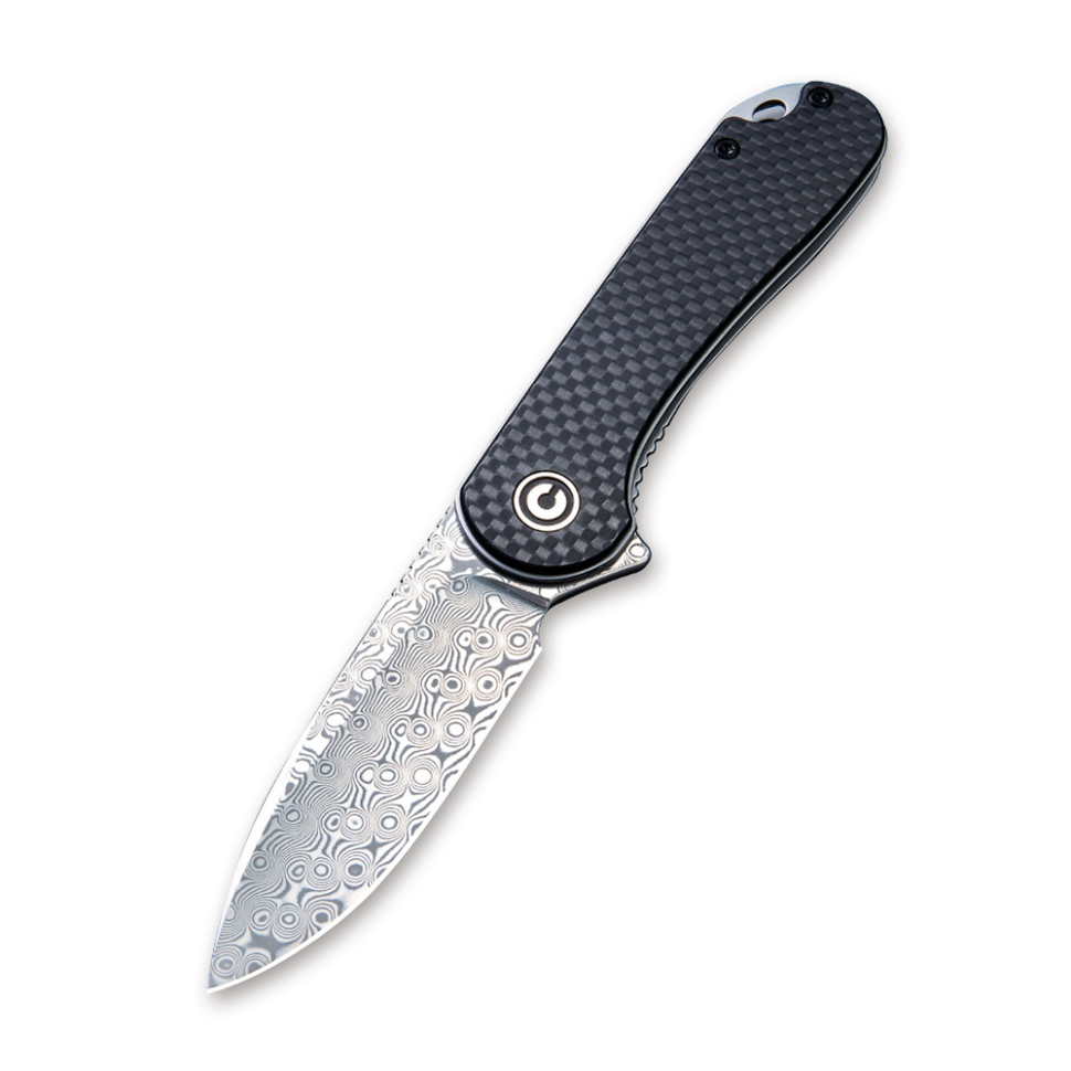 365338.970.JPG Ніж складаний кишеньковий Civivi Elementum, (7.5 см) Damascus / Carbon Fiber & G10 - Зображення 1