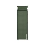 Матрац туристичний із подушкою, самонадувний одномісний Naturehike CNK2550WS025, вологостійкий, 200х65х3 см, зелений