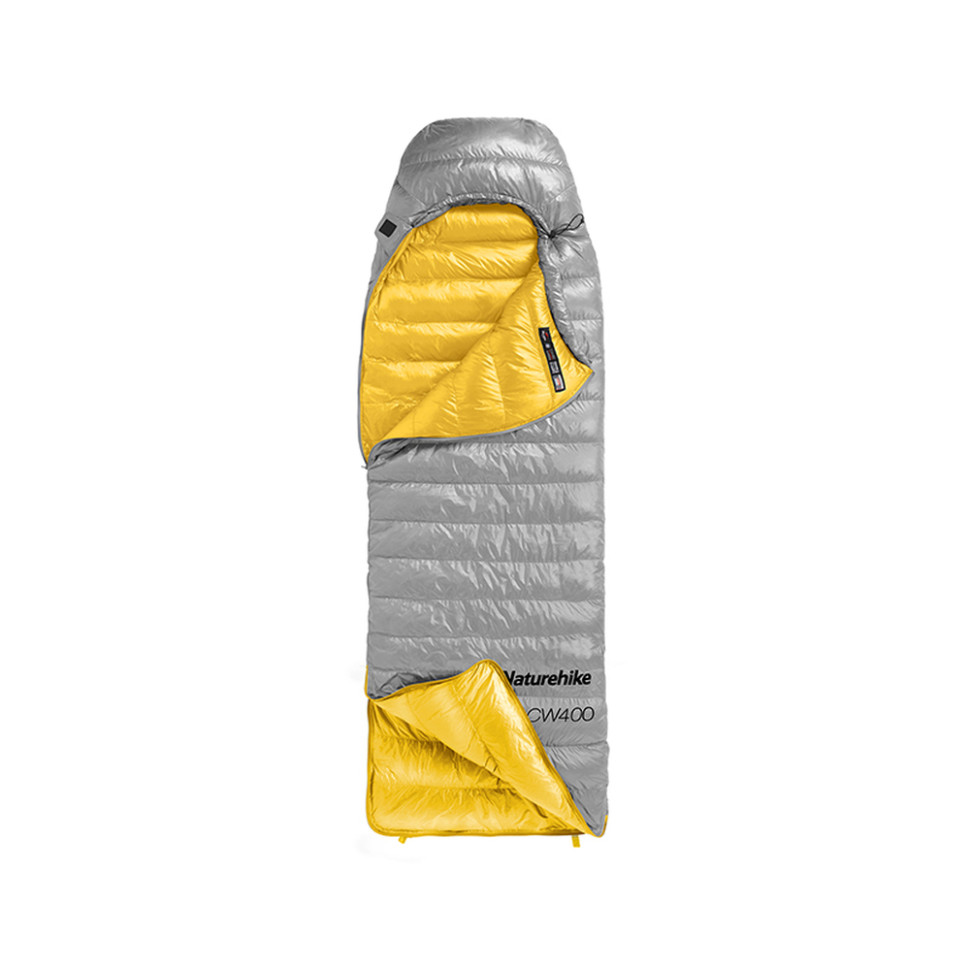 369717.970 Спальник з натуральним пухом Naturehike CW400 NH18C400-D, p-р L, жовто-сірий - Зображення 1