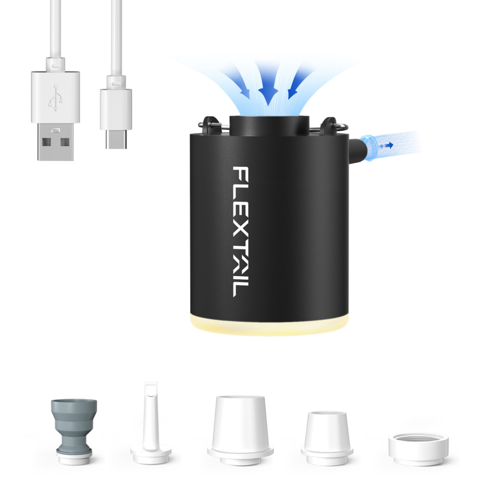 377049.970 Насос-ліхтар кемпінговий Flextail Tiny Pump Х, чорний - Зображення 1