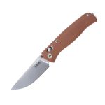 Ніж складаний туристичний SRM Medal 255L-MN (8.2 см) 10Cr / Micarta коричневий