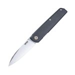 Ніж складаний туристичний SRM 408L-KB (8.2 см) 14C28N / G10 , карбон чорний