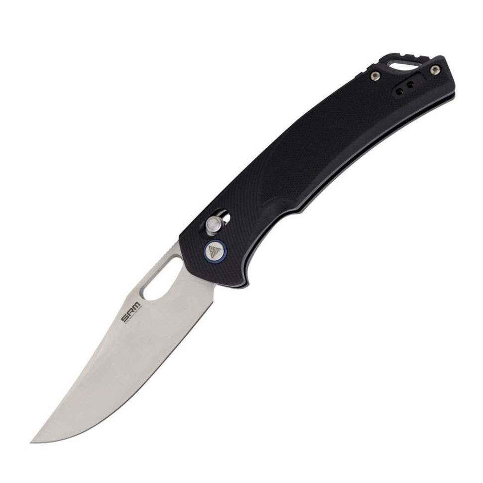 377781.970 Ніж складаний туристичний SRM Retriever 9201 (9 см) D2 / G10 чорний - Зображення 1