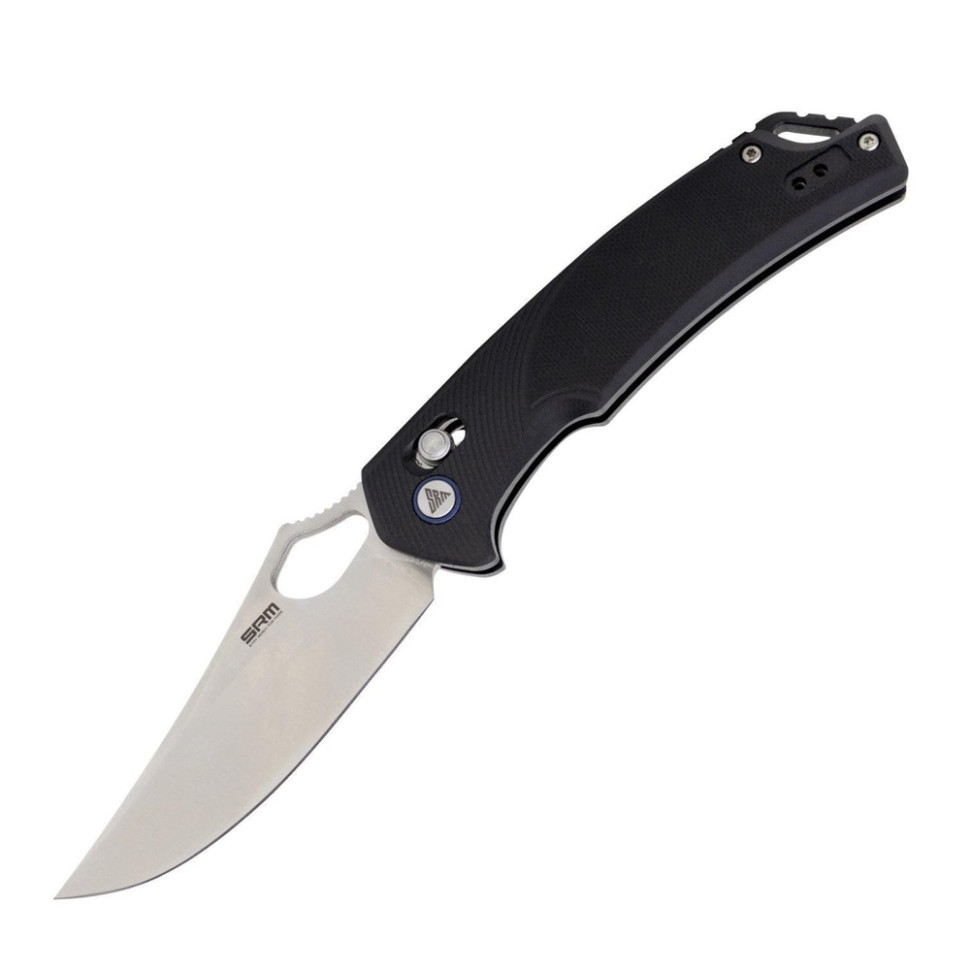 377784.970 Ніж складаний туристичний SRM Retriever 9202 (9 см) D2 / G10 чорний - Зображення 1