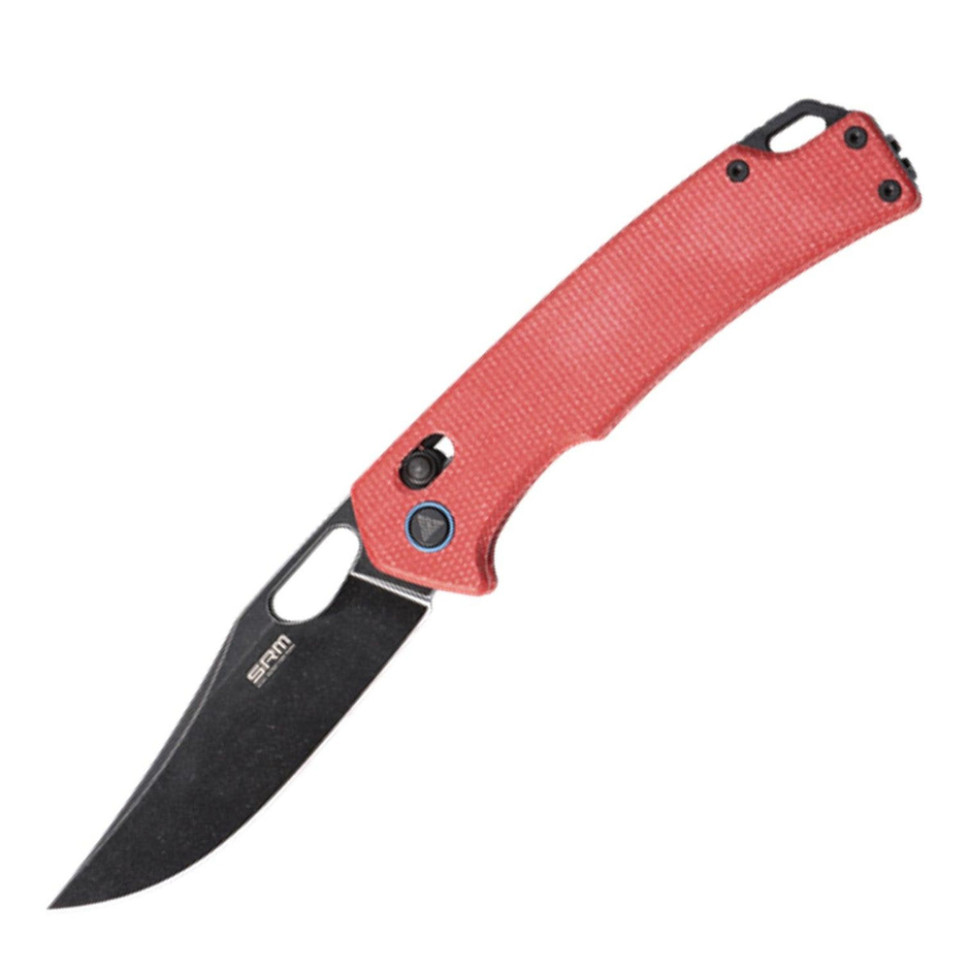 387147.970 Ніж складаний туристичний SRM Retriever 9203-MR2 (9 см) 10Cr / Micarta червоний - Зображення 1