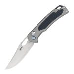 Ніж складаний туристичний SRM Retriever 9203-AK (9 см) 140Cr / G10 чорно-сірий