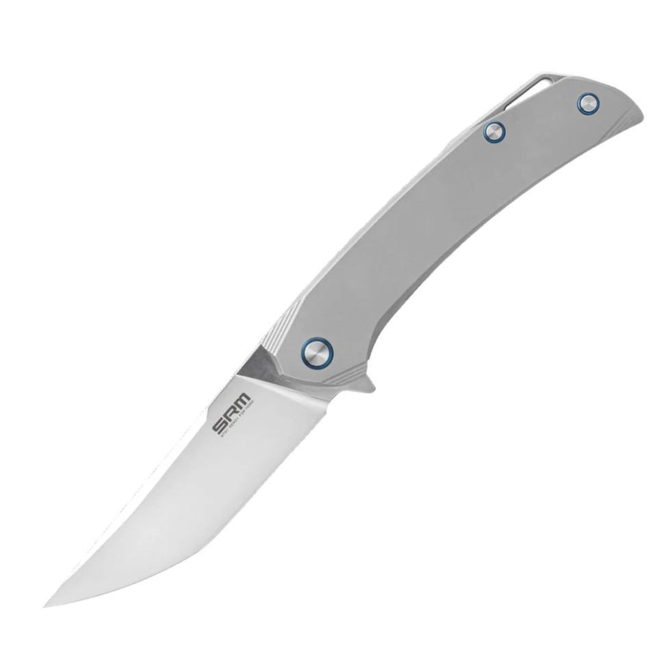 394795.970 Ніж складаний туристичний SRM Asika, (9.9 см) 154CM / Titanium сірий - Зображення 1