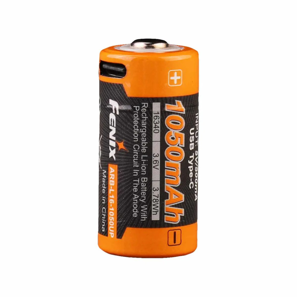 398549.970 Акумулятор 16340 Fenix (1050 mAh) Type-C - Зображення 1