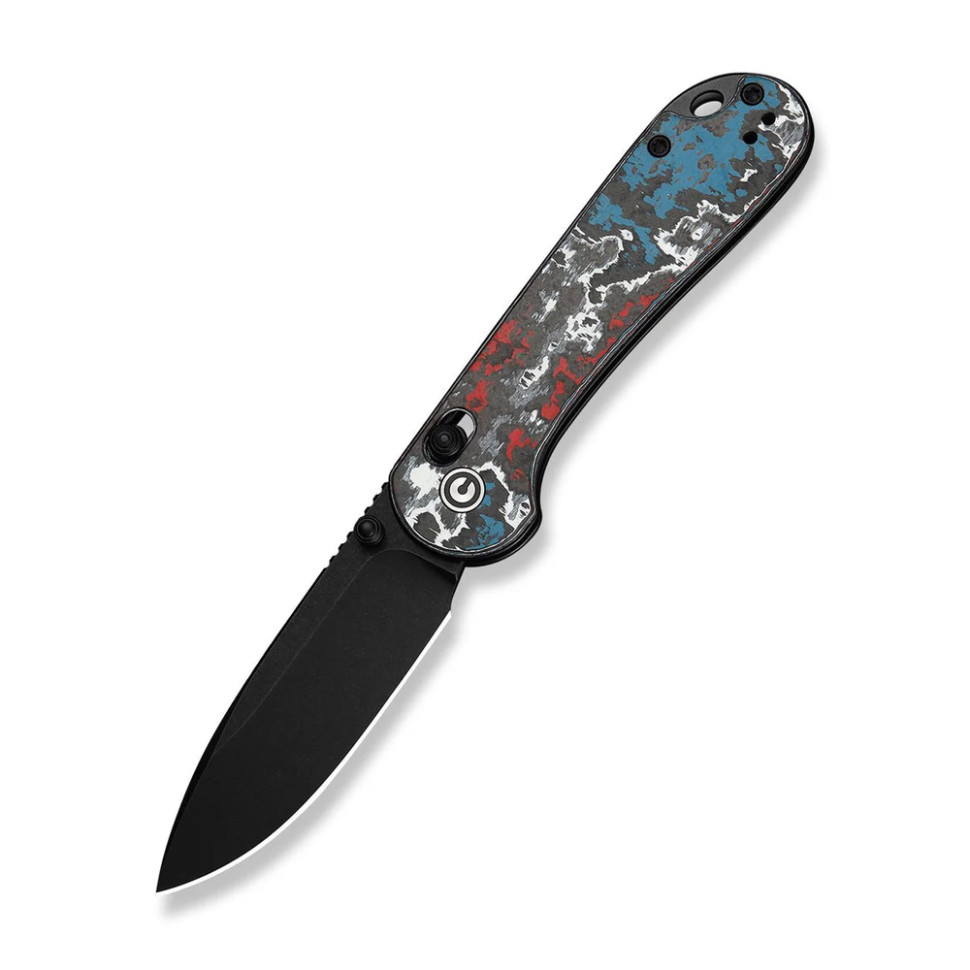 403321.970 Ніж складаний кишеньковий Civivi Elementum (Crossbar Lock), (7.51 см) CPM S35VN / Nebula FatCarbon Fiber чорний/червоний/синій/білий - Зображення 1