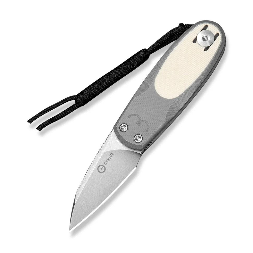 403329.970 Ніж складаний кишеньковий Civivi Purr, (4.65 см) Nitro-V / G10 сірий/айворі - Зображення 1