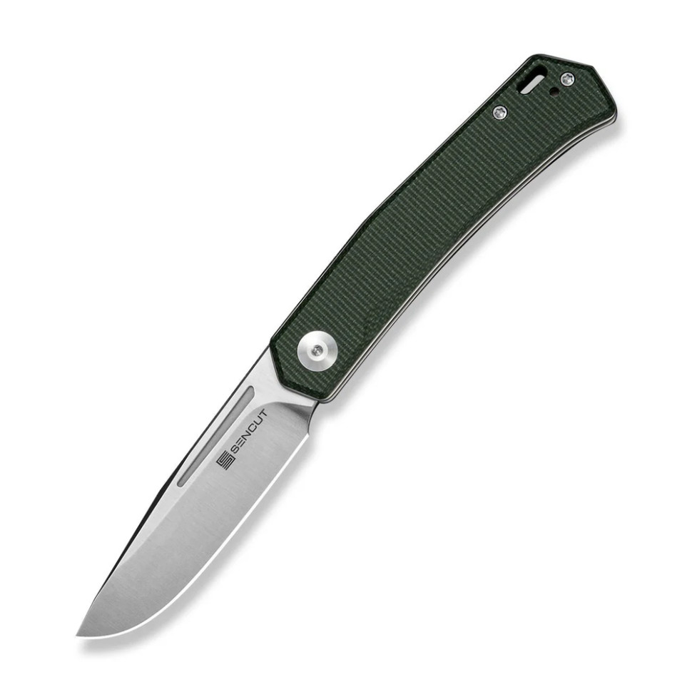 403392.970 Ніж складаний кишеньковий Sencut Braxx, (7.93 см) D2 / Canvas Micarta зелений - Зображення 1