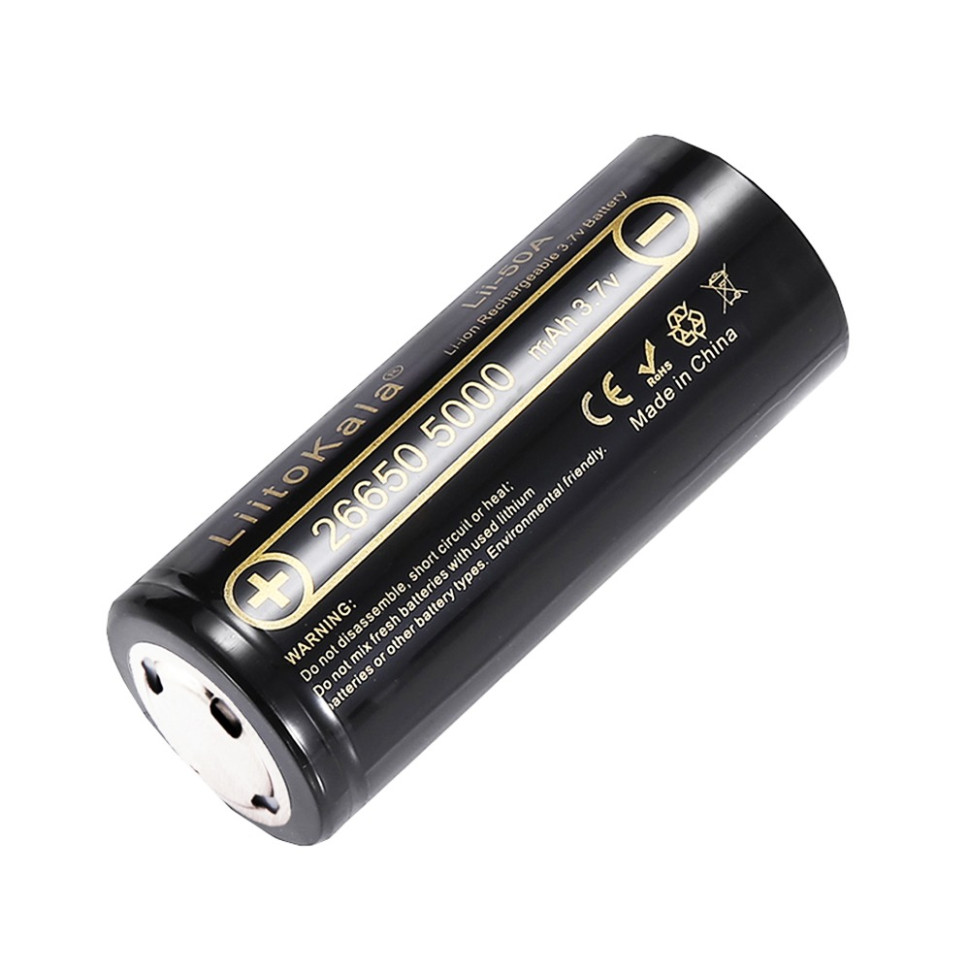 405239.970 Акумулятор Liitokala Lii-50A-JT 5000 mAh 20A 26650 Li-ion - Зображення 1