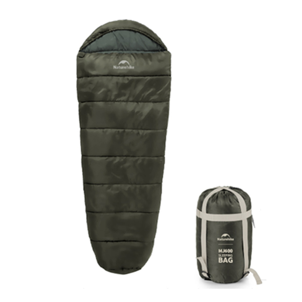 406240.970 Спальник з капюшоном Naturehike CNK2300SD014 MJ600 Січ, зелений - Зображення 1