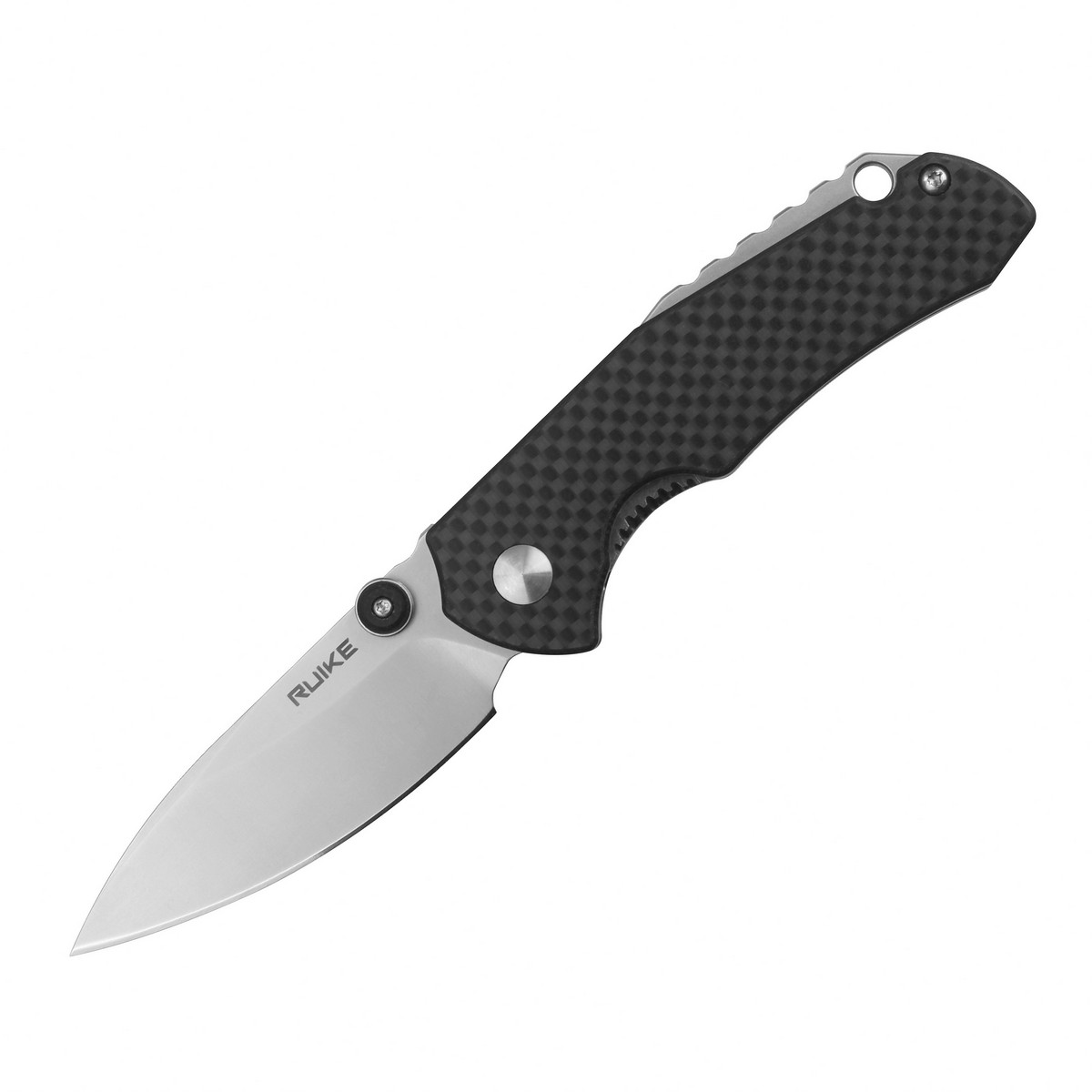 46751.jpg Ніж складаний кишеньковий Ruike P671-CB, (7 см) 14C28N / G10&carbon fiber чорний - Зображення 1