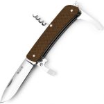 Багатофункціональний ніж Ruike Criterion L21, (8.5 см) 12C27 / G10 коричневий 12 інстр.