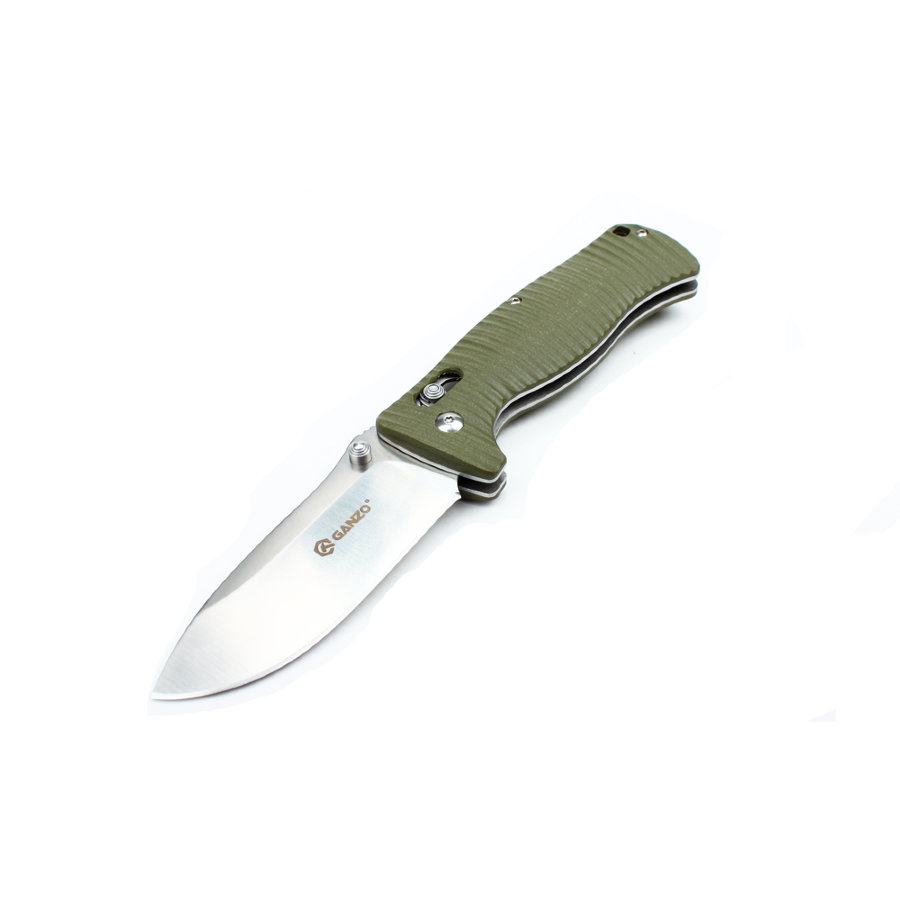 8278.900x0.JPG.jpg Ніж складаний туристичний Ganzo G720 (9 см) 440C / G10 зелений - Зображення 1