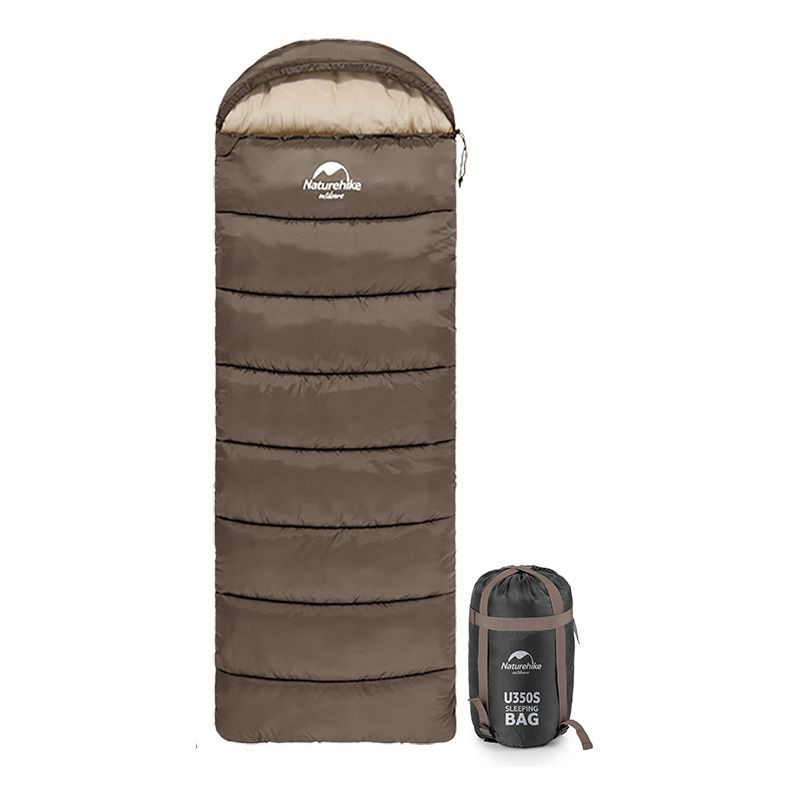 9013756.970 Спальник з капюшоном Naturehike U350S NH20MSD07, (-3°C), правий, коричневий - Зображення 1