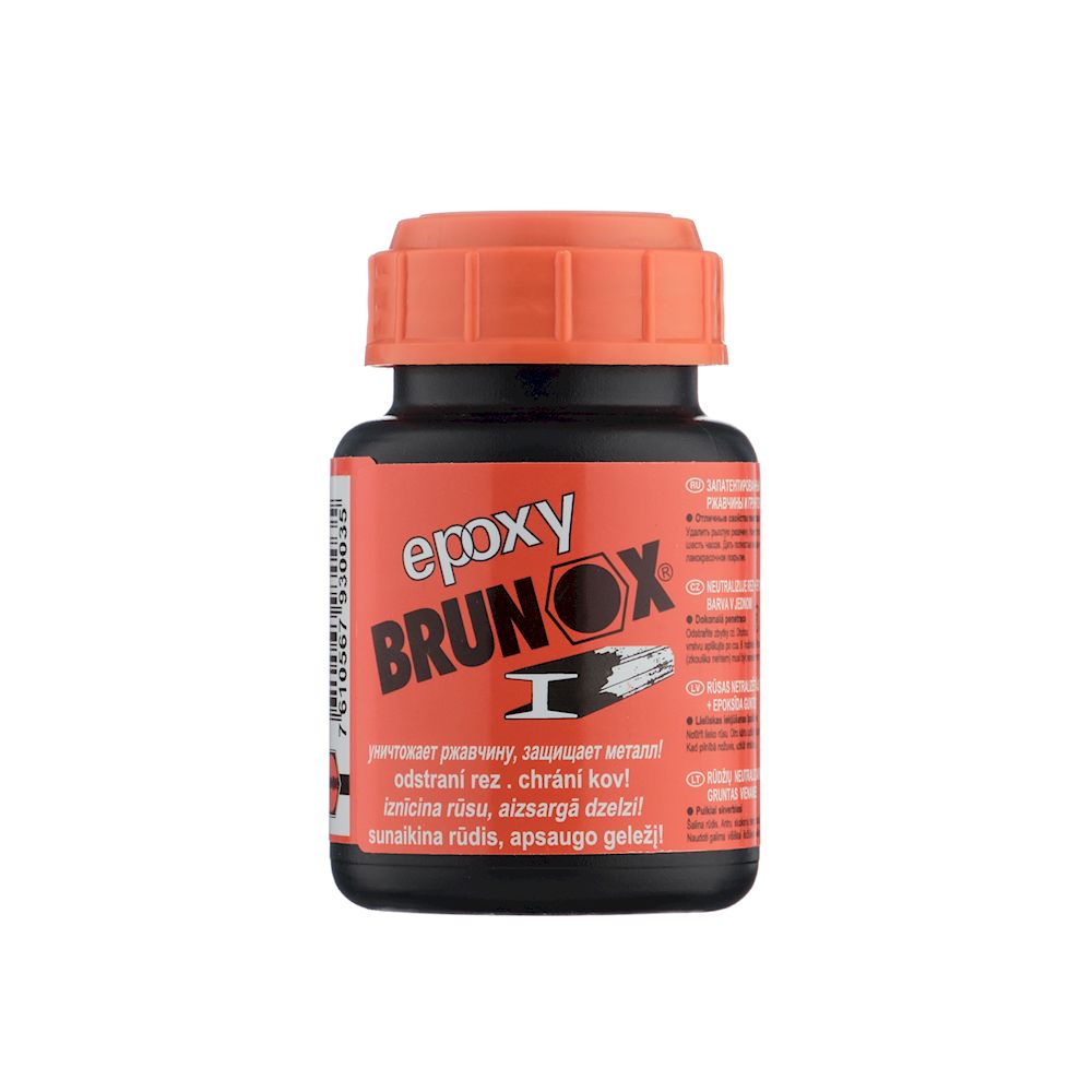 BR010EPNEUTRAL.jpg Перетворювач іржі та ґрунтовка з епоксидною смолою Brunox Epoxy 100ml - Зображення 1
