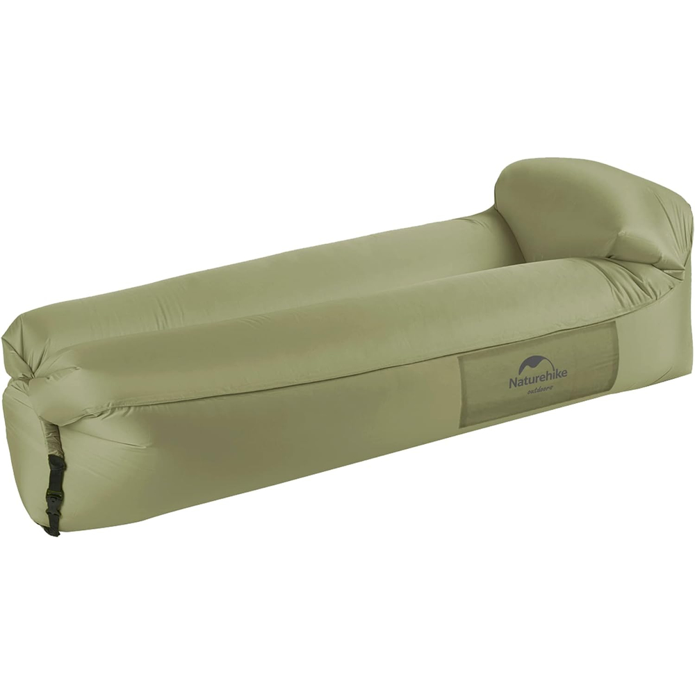 NH1 Матрац, ламзак надувний Naturehike NH20FCD06, 180х70х52 см, оливковий, має чохол-рюкзак - Зображення 1